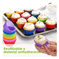 12 Moldes Para Cupcakes Magdalenas Muffins Silicona Hornear - Miniatura 7