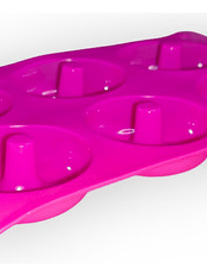 Molde Silicona Pastelería Cl Para Donas Diámetro 7.5cm Rosa Antiadh