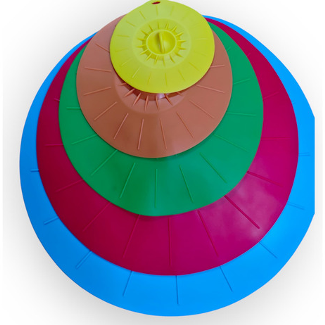 Set De Tapas De Silicona Para Ollas Ensaladera Bowl 2