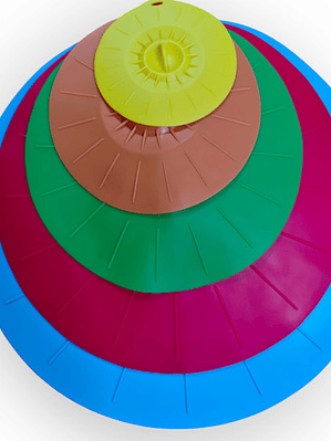 Set De Tapas De Silicona Para Ollas Ensaladera Bowl