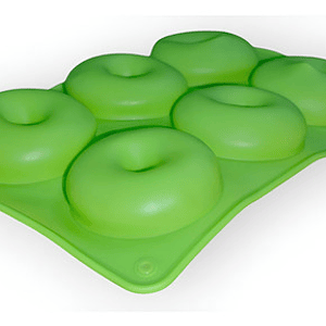Molde Silicona Antiadherente 6 Donas Pastelería Cl Verde 7.5cm