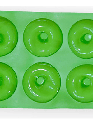 Molde Silicona Antiadherente 6 Donas Pastelería Cl Verde 7.5cm