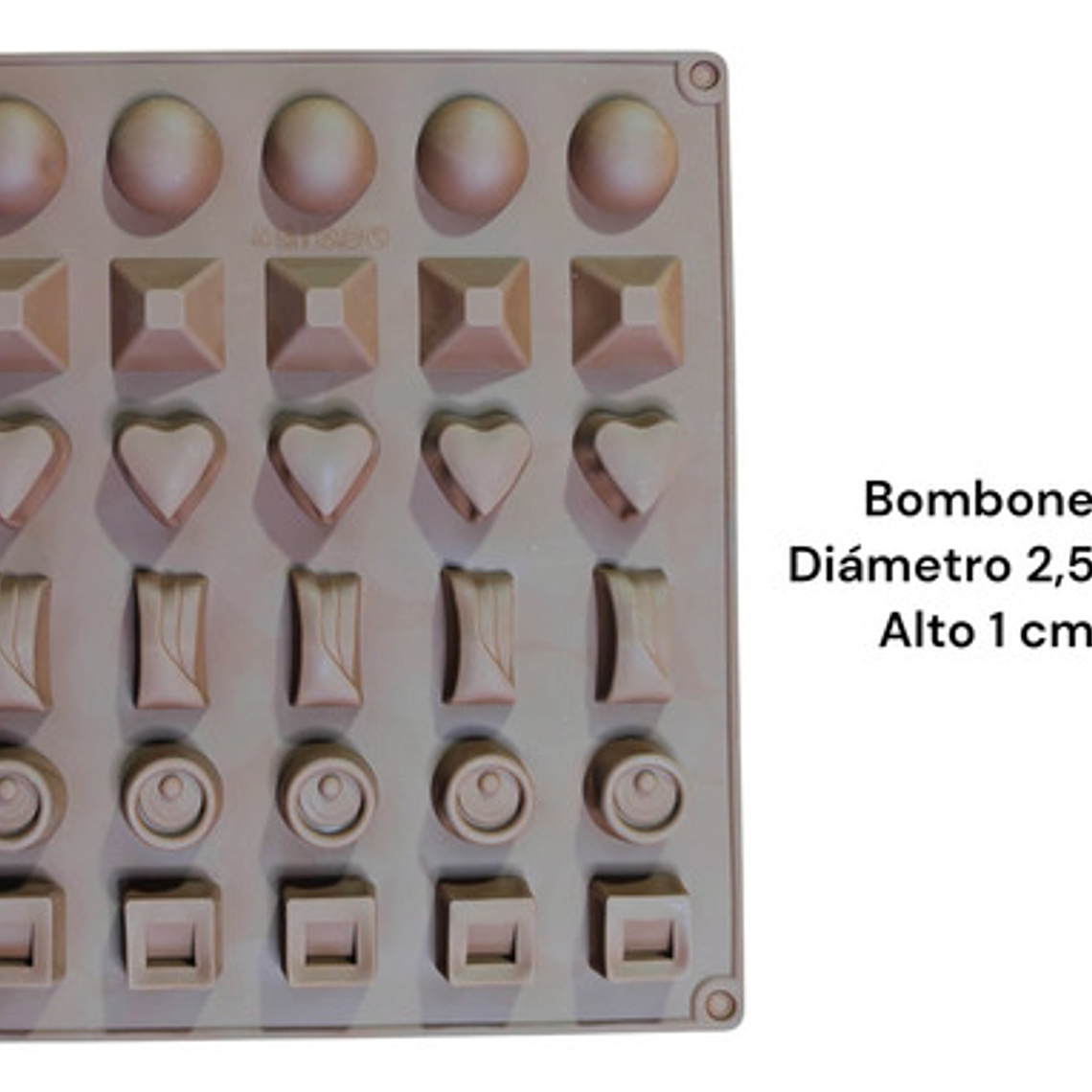 Molde Silicona Bombones Chocolate Variedades Grande Para 30 4