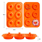 Molde Silicona Donas Mini 6 Cavidades Naranja Pastelería Cl Repostería - Miniatura 3