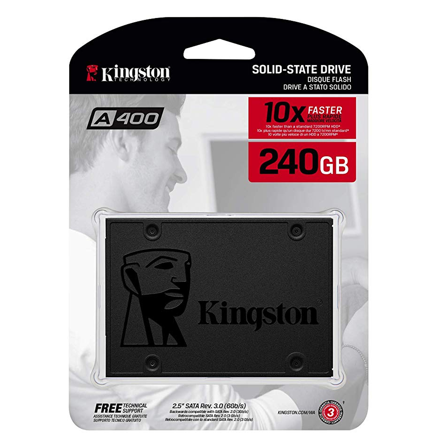 Disco Duro SSD Kington 240GB  A400 Sata 3 2.5 Pulgadas