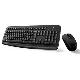 Kit de teclado y mouse inalámbrico Genius KM-8100 Color negro (Incluye Pilas)