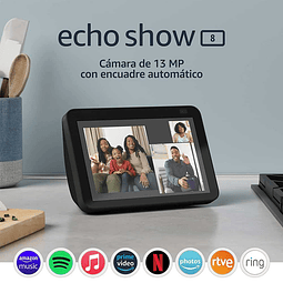 Amazon Echo Show 8 con asistente virtual Alexa, pantalla integrada de 8" charcoal 