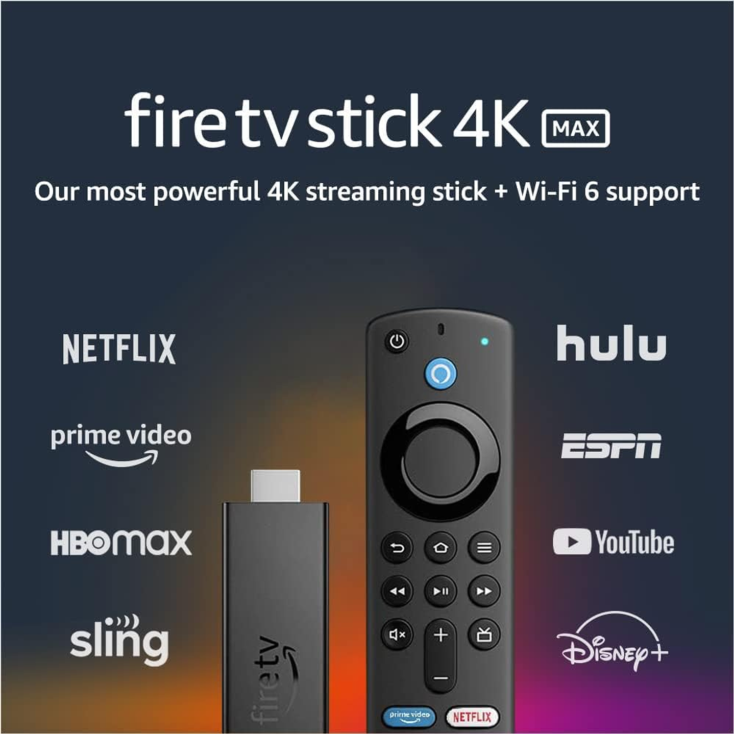 Amazon Fire Tv Stick 4k Max De Voz 8gb Negro Con 2 Gb RAM 3