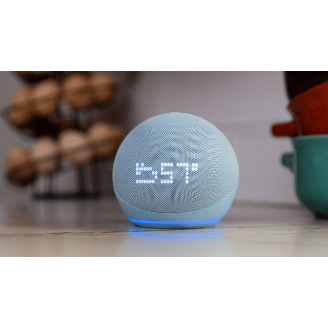 Echo Dot 5th Gen con Reloj Con Asistente Alexa