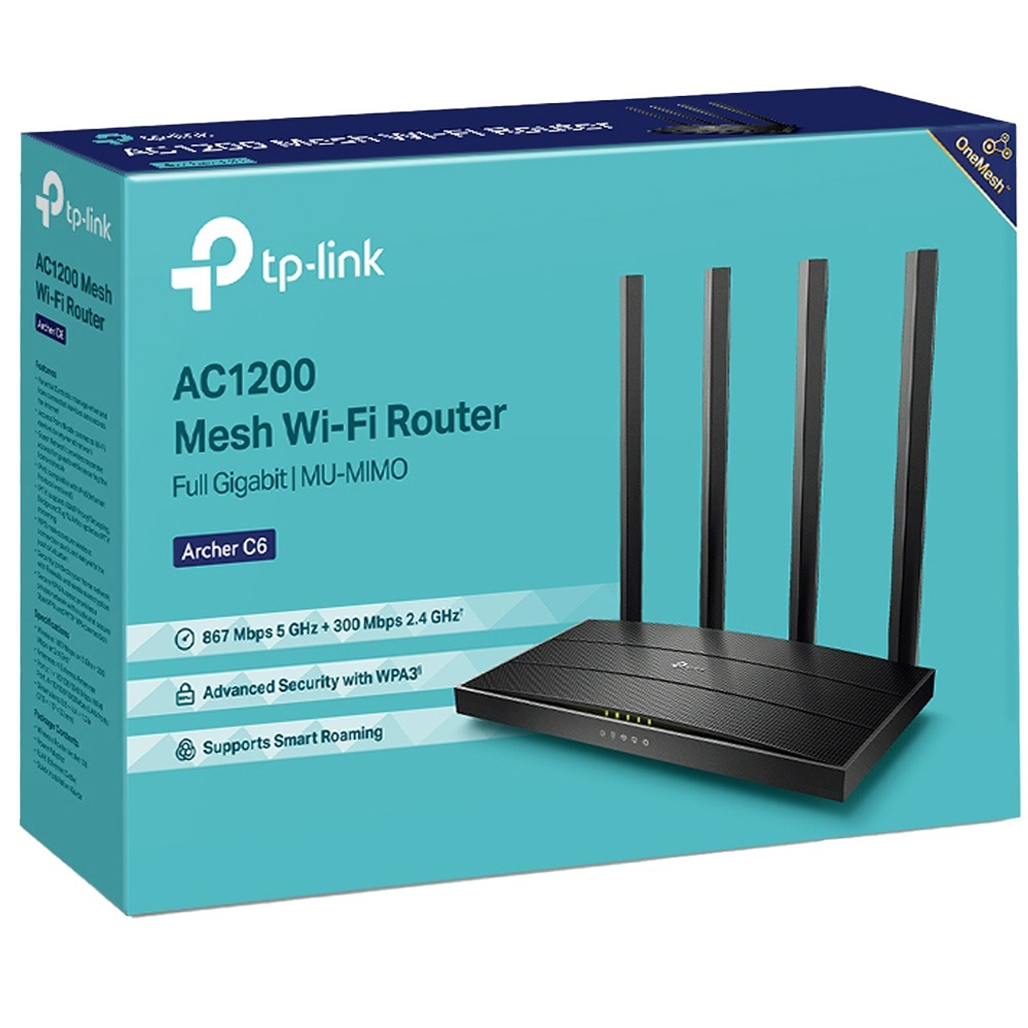 Router Gigabit Wifi Tp-link Archer C6 Ac1200 Mesh Doble Banda 2