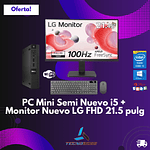 Computador + Monitor FHD 21.5 pulg LG Nuevo  - PC i5 Dell Optiplex 3020 Intel Core I5-4590T | 8gb | 240 Ssd W10 PRO