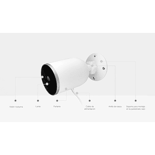 Camara Inteligente Wifi 2k Nexxt Nhc-0720 Color Blanco