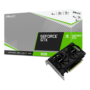 Tarjeta de Video PNY GF-GTX 1650 4GB GDDR6 PCIe 3.0 x16 DP DVI-D HDMI ATX 2*FAN