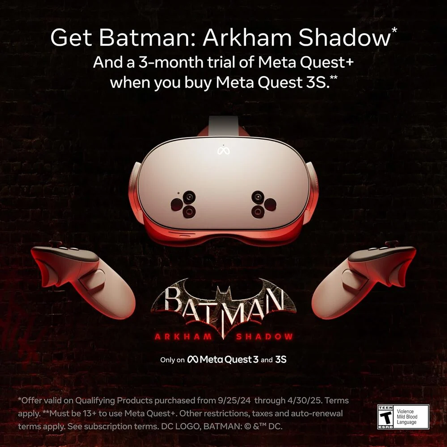 Meta Quest 3S 128GB VR Realidad Virtual - Nueva Versión 2024! + Batman Arkam 3