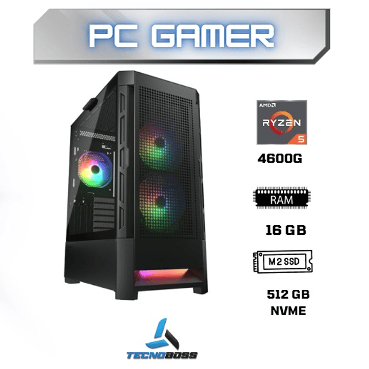 Pc Gamer R5 4600G/16GB U10/512g NVMe Freedos 1