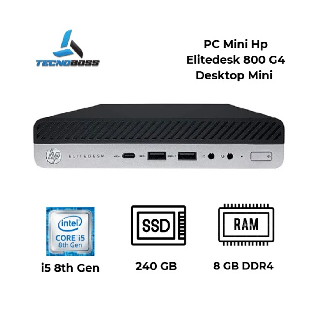 Hp Elitedesk 800 G4 Desktop Mini i5 8th Gen Ram 8GB | SSD 240 GB 1