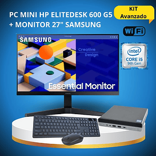 Kit Avanzado: Pc Mini HP Elitedesk 600 g5 16 GB/ 480 SSD + Monitor Samsung 27