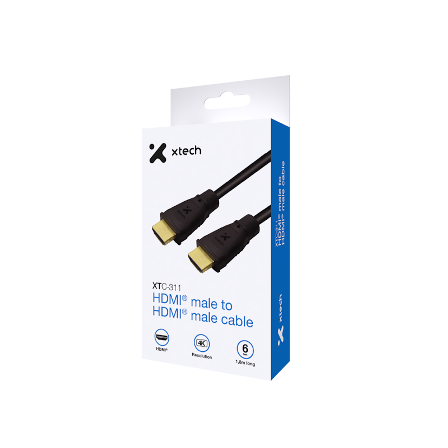 Xtech cable HDMI 1.8 Mts 4K 60Hz V1.3 M/M 1