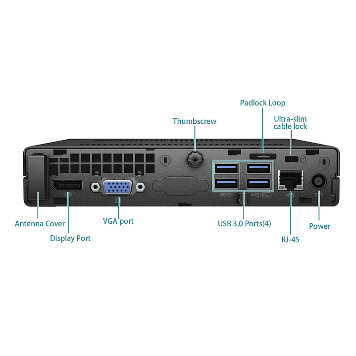 Computador Hp EliteDesk 800 G2 Mini PC i5-6500 @2.50GHz , 8GB RAM , 240 SSD, WiFi, W11Pro 2