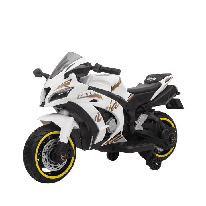 MOTO ELÉCTRICA DEPORTIVA INFANTIL BLANCA 1