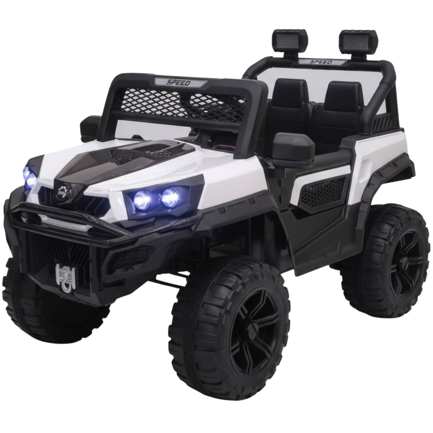 CAMIONETA ELÉCTRICA MONSTER PARA NIÑOS BLANCO  1