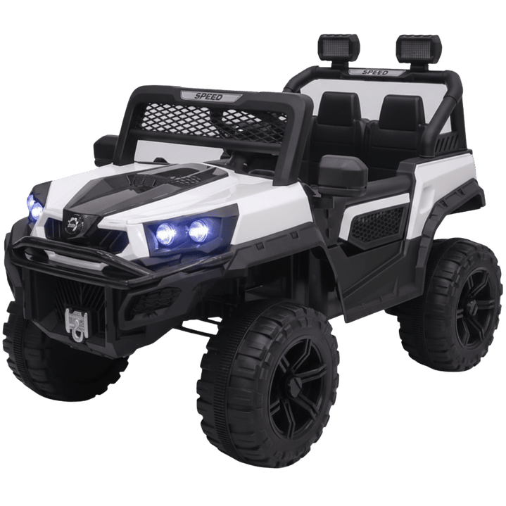 CAMIONETA ELÉCTRICA MONSTER PARA NIÑOS BLANCO  1