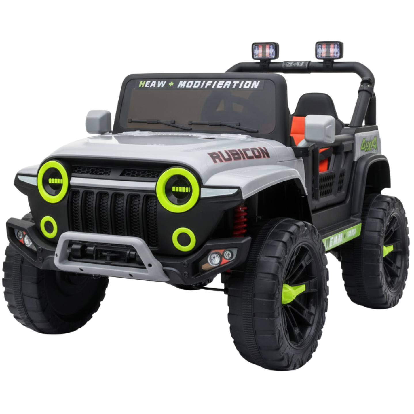 JEEP ELÉCTRICO RUBICON PARA NIÑOS GRIS 1
