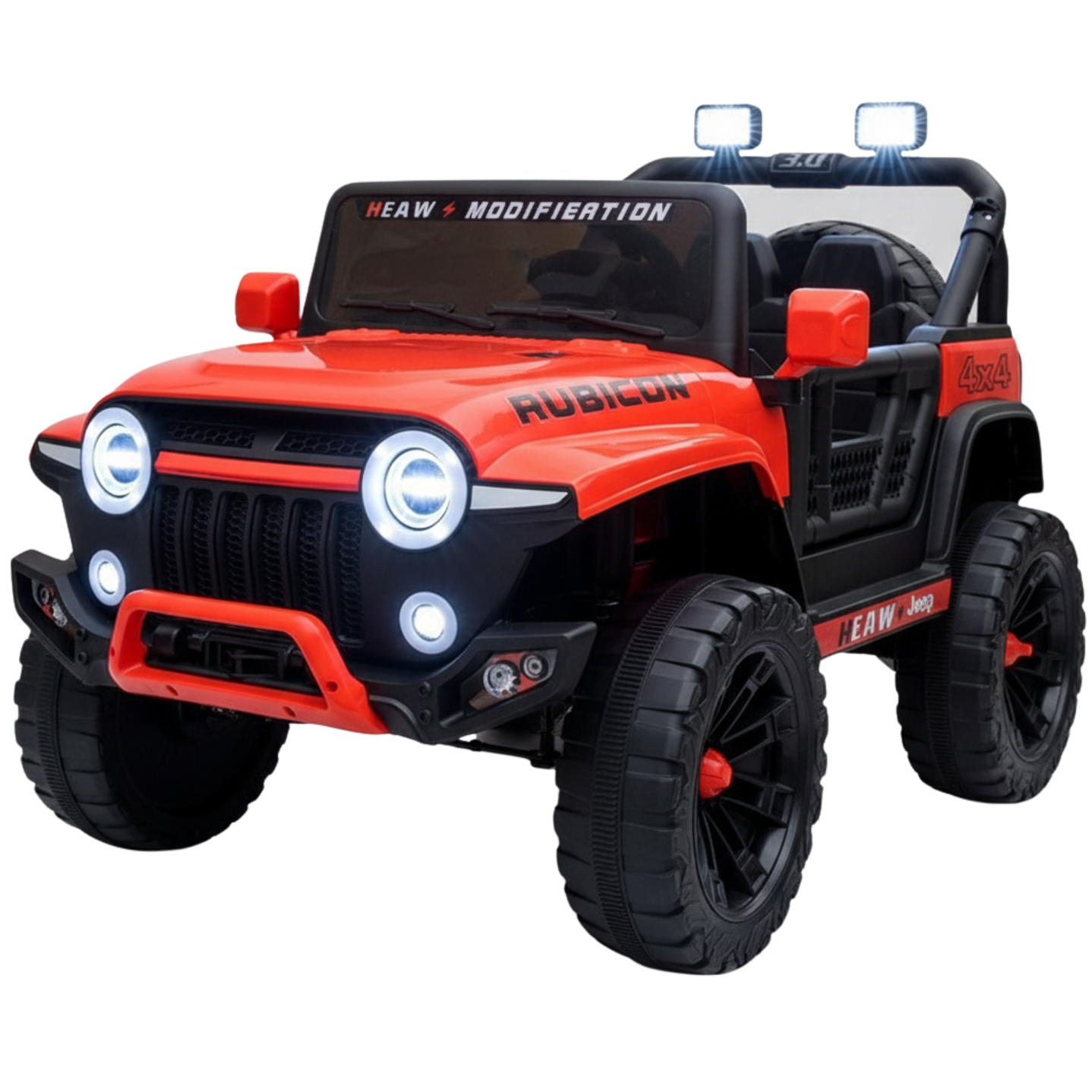 JEEP ELÉCTRICO RUBICON PARA NIÑOS ROJO 1