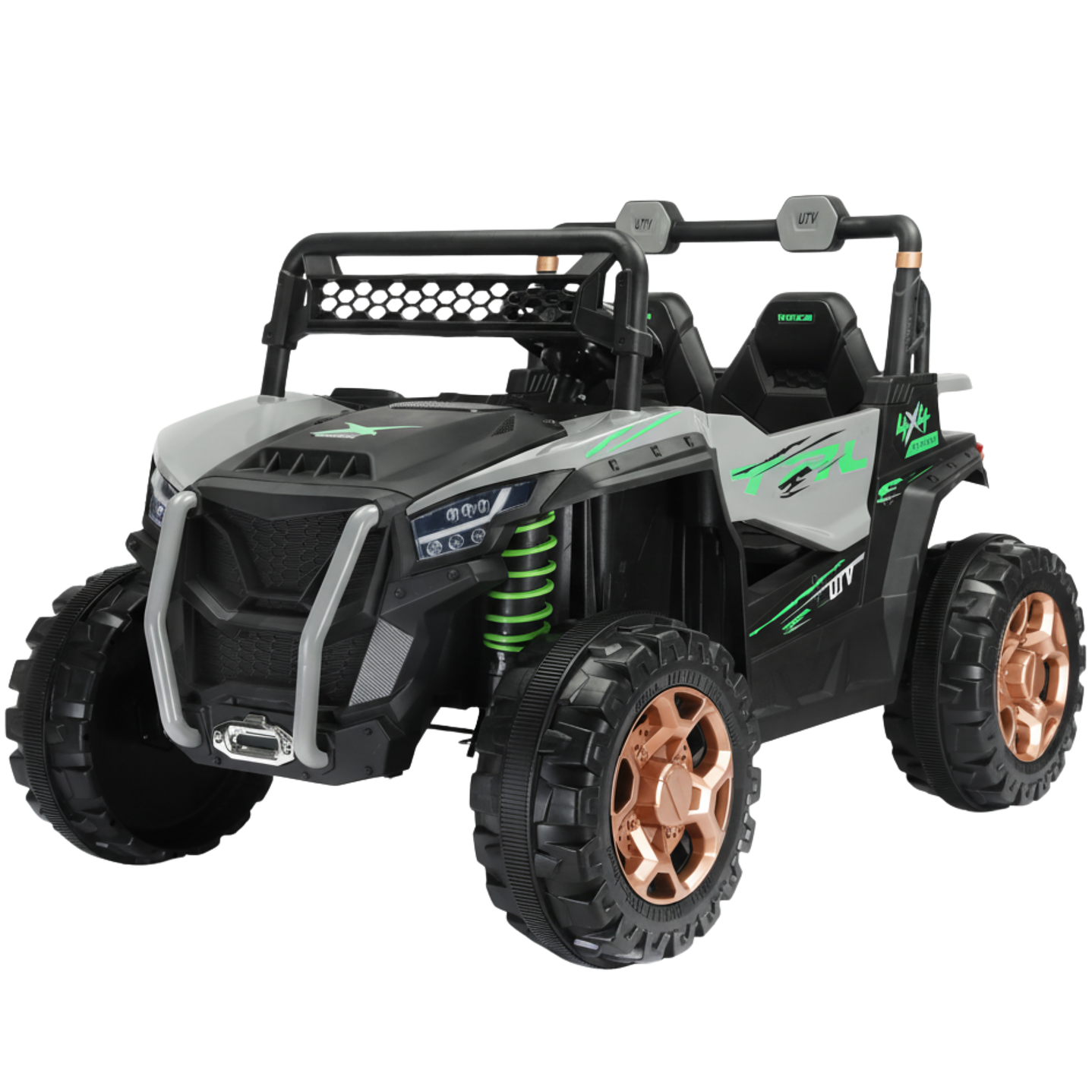 CAMIONETA ELÉCTRICA TERRENEITOR PARA NIÑOS GRIS 1