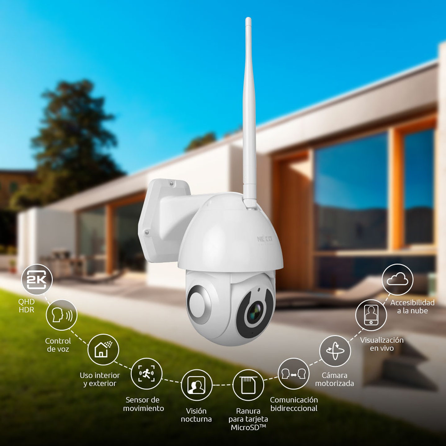 Nexxt Solutions Nhc-0612 Cámara Smart Wifi Motorizada Exterior 2