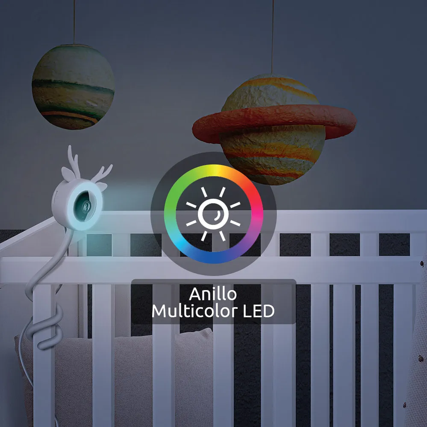 Monitor Inteligente Wi-fi Para Bebé 2k Con Detector Llanto 3