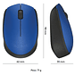 Mouse Inalámbrico Logitech M170 3 Botones USB Color Azul Ambidiestro - Miniatura 5