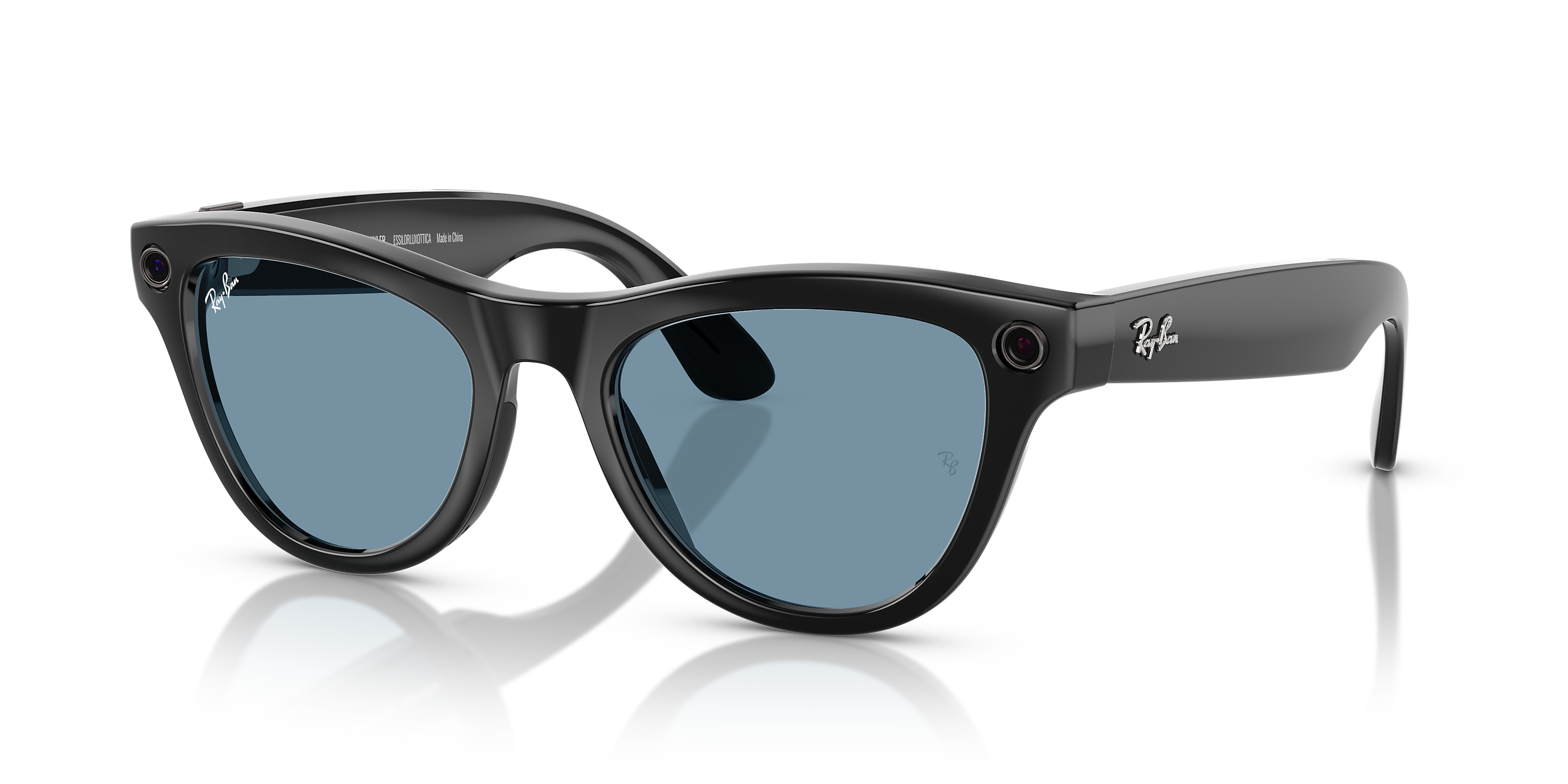Lentes Rayban Meta SKYLER RW4010 Shiny Black - Transition Cerulean Blue - Talla M