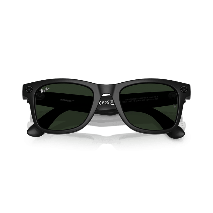 Lentes Rayban Meta Wayfarer RW4008 Matte Black-Transitions Graph.Green - Talla L 6