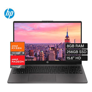 Laptop Hp 255 G10 Ryzen 3 8gb Ram Ssd 256gb Windows 11 Pro Negro
