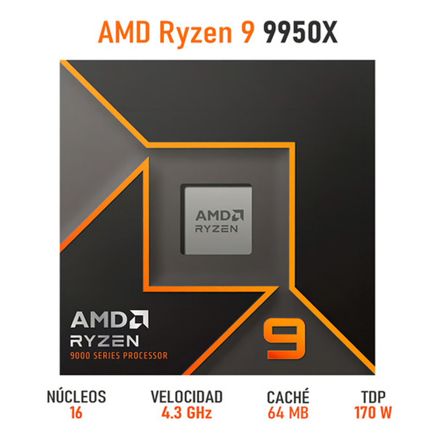 Procesador Amd Ryzen 9 9950x Gamer De Alto Rendimiento 3