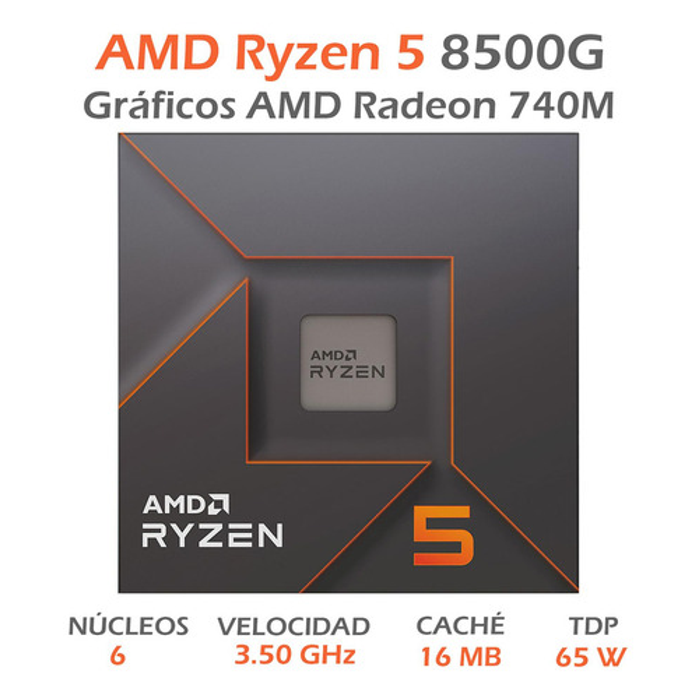 Procesador Amd Ryzen 5 8500g 6 Núcleos Socket Am5 3.5ghz 3