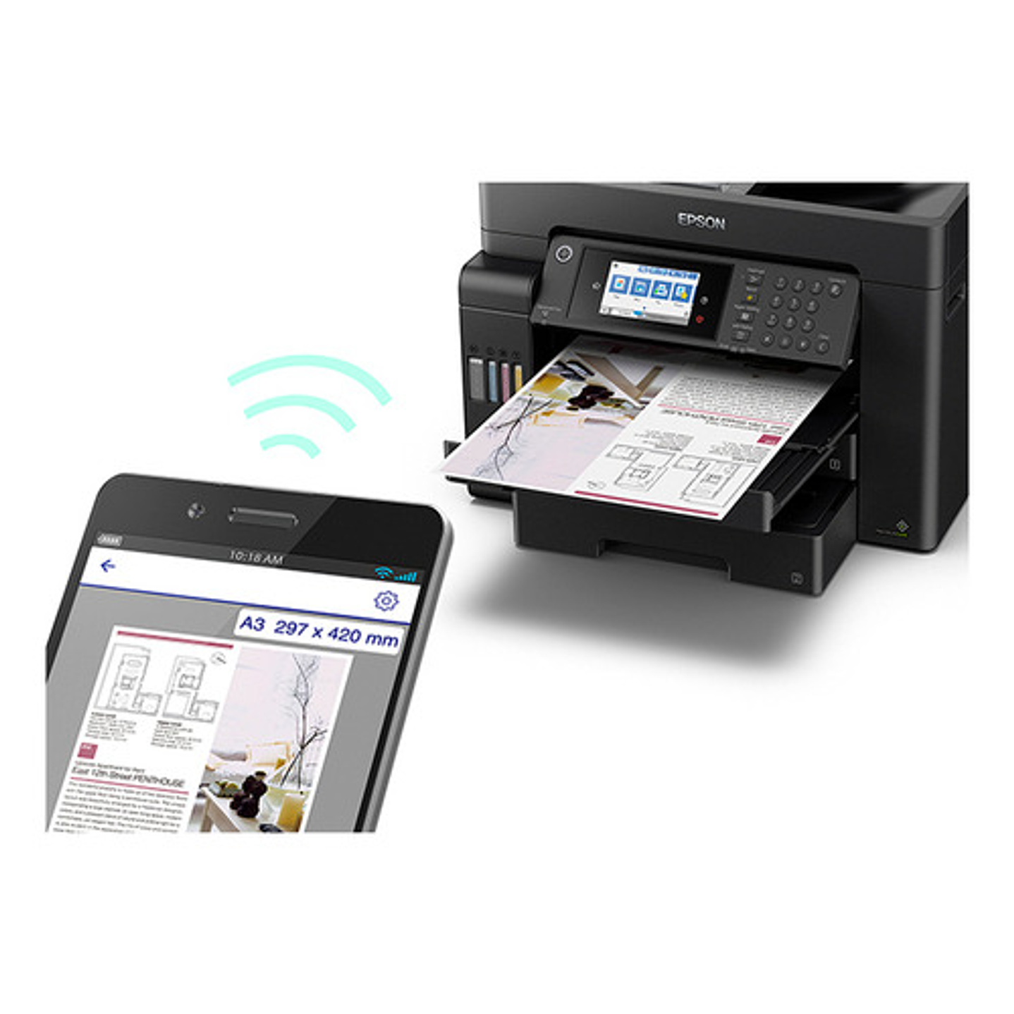 Impresora Multifunción Epson Ecotank L15150 Con Wifi Negro 6