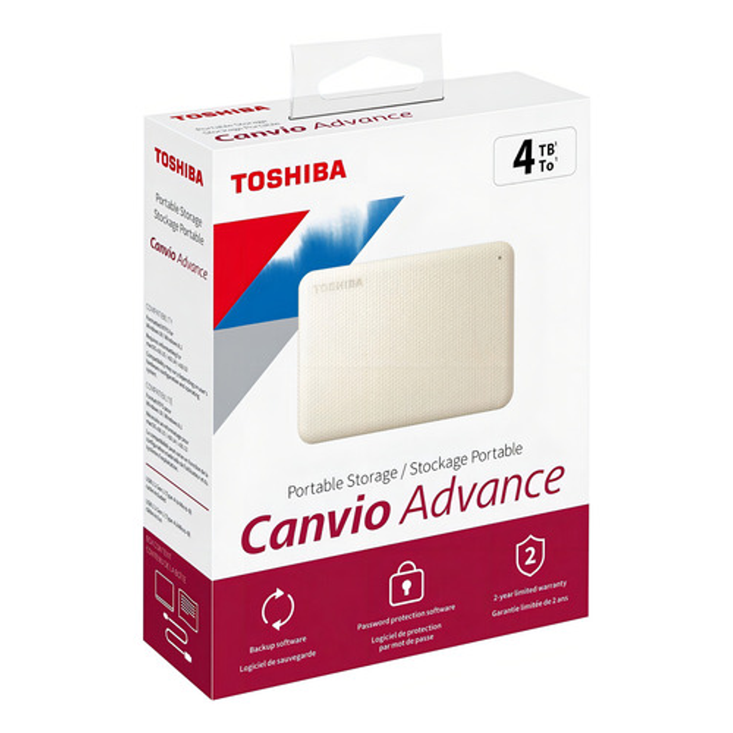 Disco Duro Externo Toshiba Canvio Advance 4tb Blanco 3