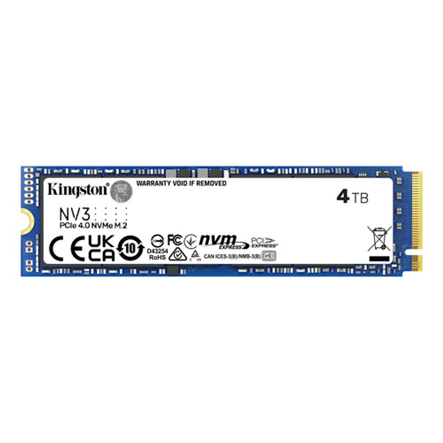 Ssd Kingston Nv3 4tb Pcie 4.0 Nvme M.2 2280 Azul 1