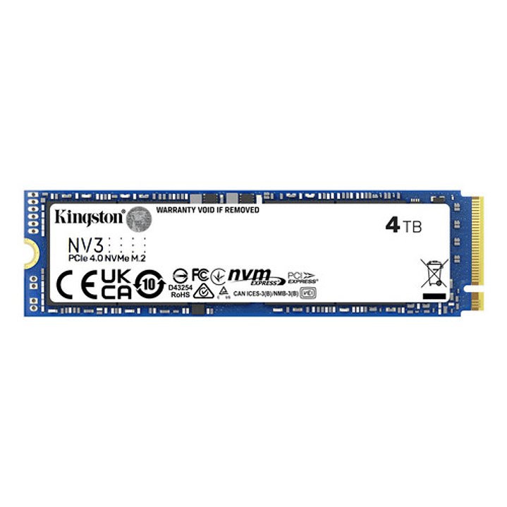 Ssd Kingston Nv3 4tb Pcie 4.0 Nvme M.2 2280 Azul 1