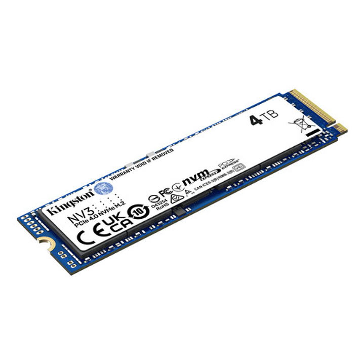 Ssd Kingston Nv3 4tb Pcie 4.0 Nvme M.2 2280 Azul 2