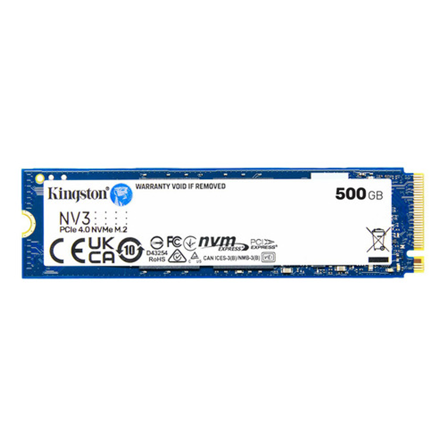 Kingston Nv3 Ssd 500 Gb Nvme Pcie 4.0 Rápido Y Confiable Azul 5