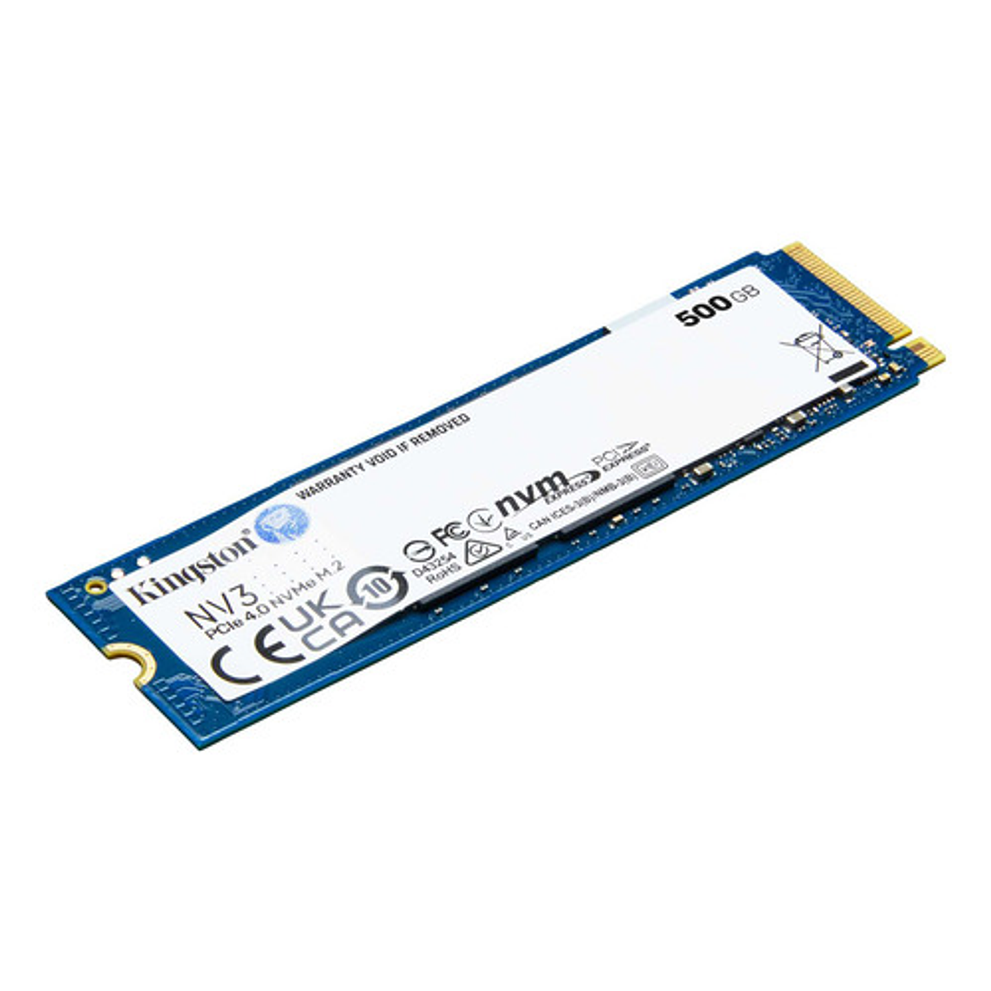 Kingston Nv3 Ssd 500 Gb Nvme Pcie 4.0 Rápido Y Confiable Azul 6