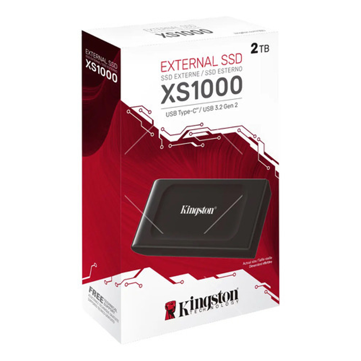 Kingston Ssd Externo Xs1000 2tb Usb Alta Velocidad Negro 3
