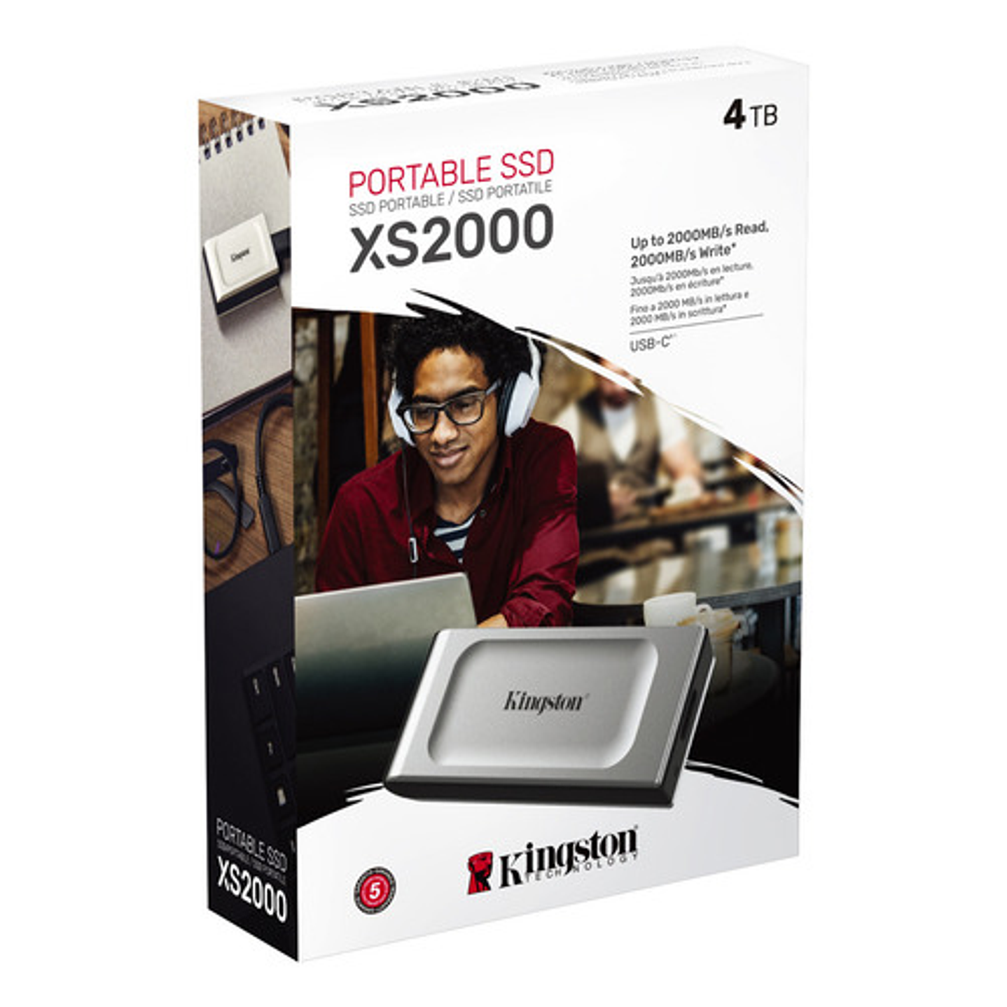 Disco Ssd Externo Kingston Xs2000 4tb Ultra Rápido Gris 5