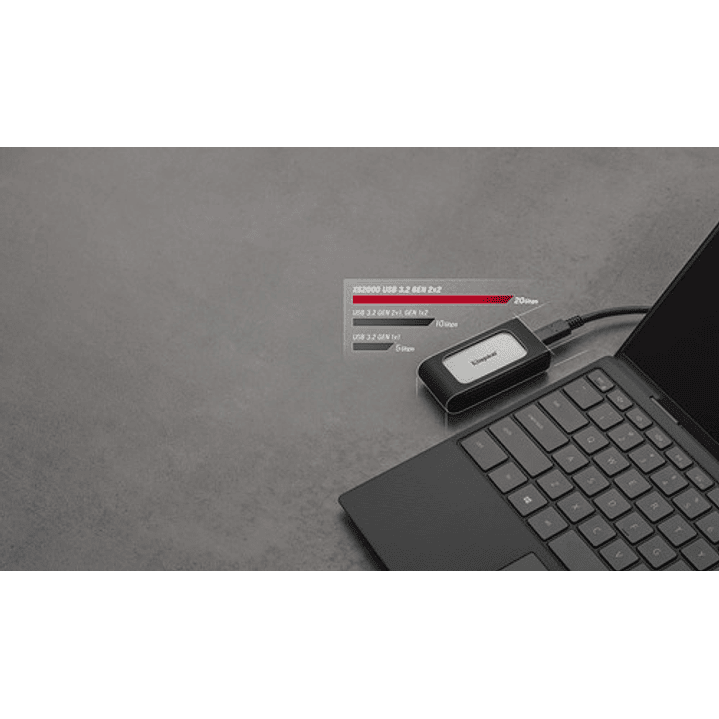 Disco Ssd Externo Kingston Xs2000 4tb Ultra Rápido Gris 8