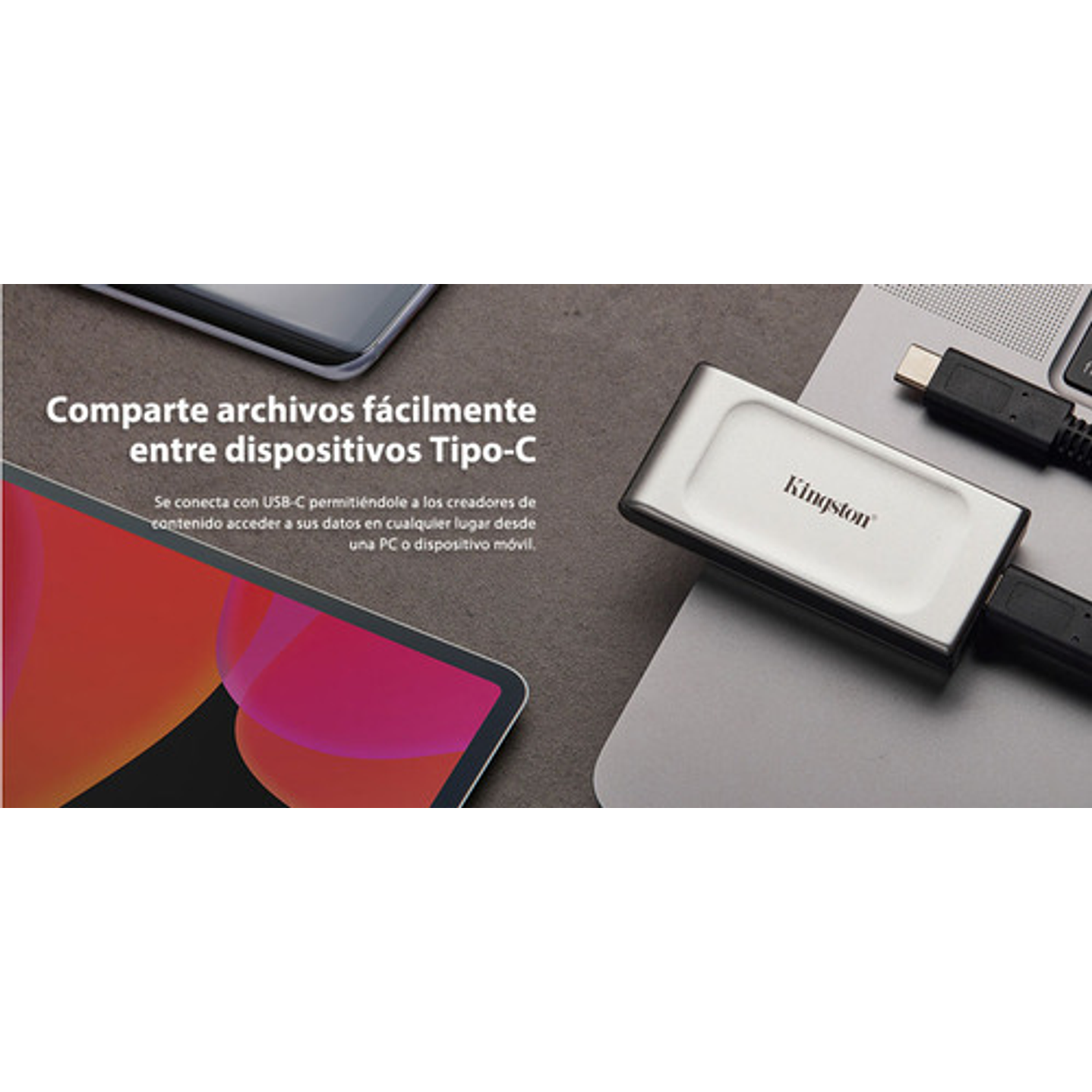 Disco Ssd Externo Kingston Xs2000 4tb Ultra Rápido Gris 9