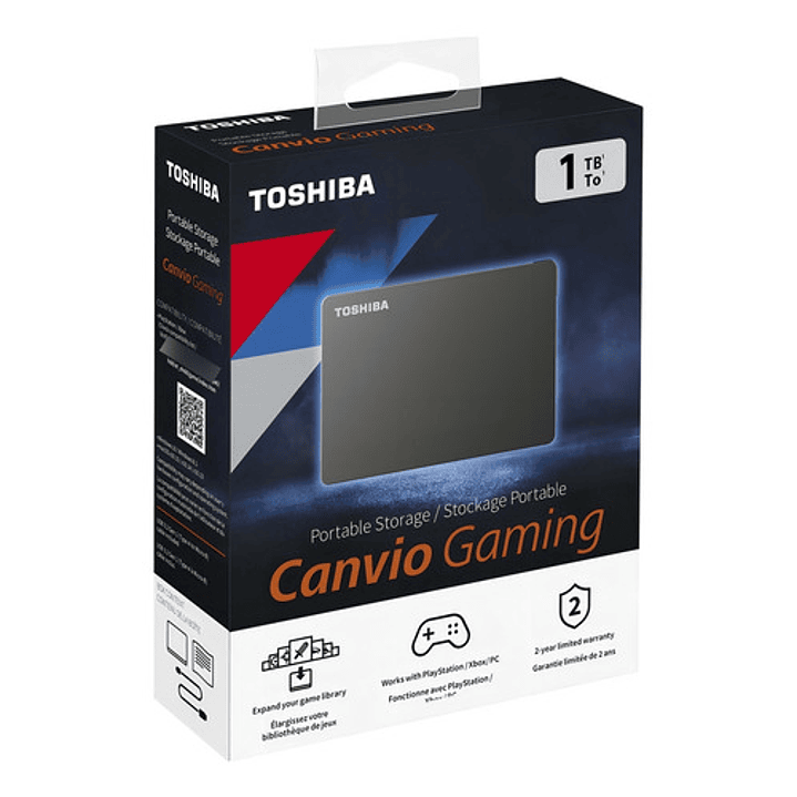 Disco Duro Externo Toshiba 1tb Canvio Gaming Negro 4