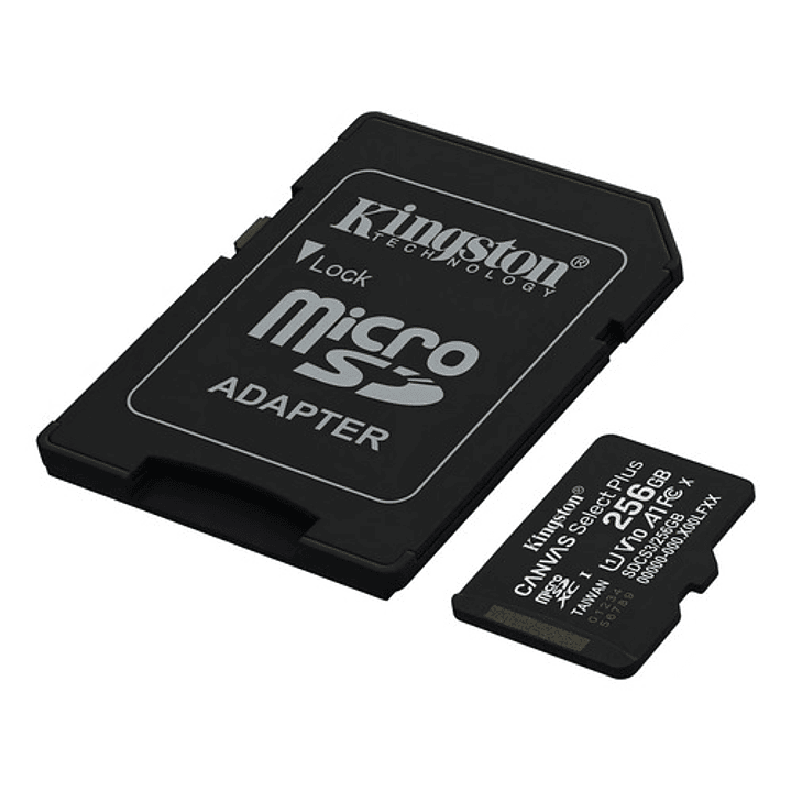 Kingston Microsd 256gb Canvas Select Plus Con Adaptador Sd 2